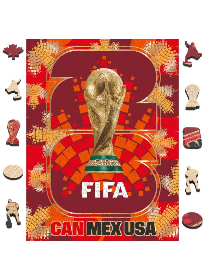 FIFA World Cup 2026 Luxury Wooden Puzzle - Canada 300pc Gift Box - Trophy Logo Edition - Image 1
